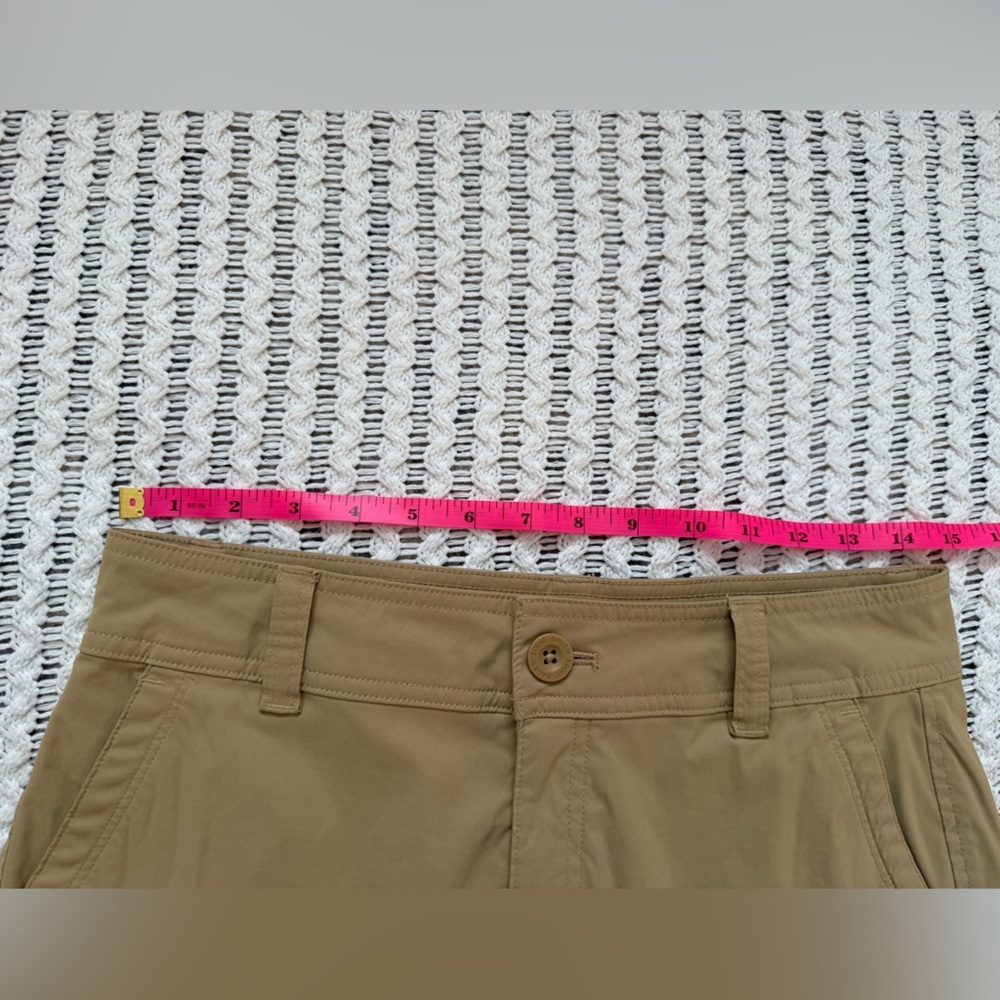 EDDIE BAUER Like New Stretch Cargo Pocket Tan Khaki Casual Outdoor Shorts Size 4 - Picture 9 of 11
